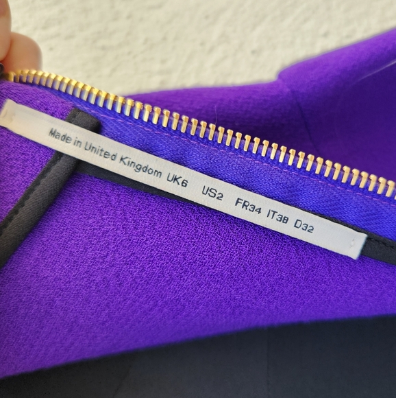 Roland Mouret Purple One Shoulder Mini Dress - Picture 9 of 12